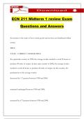 ECN 211 Midterm 1 review Exam Questions and Answers