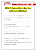 ECN 211 Midterm 1 Exam Questions and Answers 100&percnt; Pass