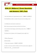 ECN 211 Midterm 2 Exam Questions and Answers 100&percnt; Pass