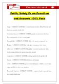 Public Safety Exam Questions and Answers 100&percnt; Pass