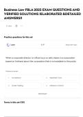Business Law FBLA 2025 EXAM QUESTIONS AND VERIFIED SOLUTIONS &vert;ELABORATED &DETAILED ANSWERS&excl;&excl;