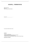 Accountancy &lpar;goodwill&rpar;