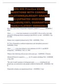 EPA 609 Practice EXAM QUESTIONS WITH CORRECT SOLUTIONS&vert;&vert;ALREADY GRADED A&plus;&vert;&vert;UPDATED 2025&sol;2026 SYLLABUS&vert;&vert;100&percnt; GUARANTEED PASS&vert;&vert;<<LATEST VERSION>