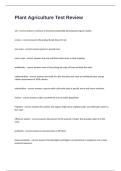Plant Agriculture Test Review Questions And Correct Answers&vert; Guaranteed Pass&period;