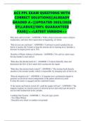 ACS PPL EXAM QUESTIONS WITH CORRECT SOLUTIONS&vert;&vert;ALREADY GRADED A&plus;&vert;&vert;UPDATED 2025&sol;2026 SYLLABUS&vert;&vert;100&percnt; GUARANTEED PASS&vert;&vert;<<LATEST VERSION>>