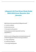 Lifeguard r24 Final Exam Study Guide 2025-2026 Exam Question And Answers