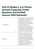 Unit 25 Chapter 3 a-d Private Systems Frequently Tested Questions And Verified Answers 