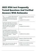 2025 IFDA test Frequently Tested Questions And Verified Answers With Rationales&period;