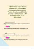 CBSPD Board for Sterile Processing and Distribution Compilation BUNDLE &vert; Comprehensive Questions & Answers &vert; 100&percnt; Correct -The Ultimate Guide for Yr&period; &lpar;2026&sol;2027&rpar;