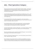 QAL - Plant Agriculture Category Comprehensive Exit Exam Questions With Answers&period;