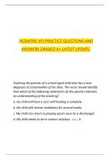 Pediatric ATI &ndash; Practice Questions and Answers &ndash; Graded A&plus; &lpar;Latest Update&rpar;