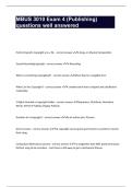 MBUS 3010 Exam 4 &lpar;Publishing&rpar; questions well answered