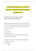 Test Bank for Marketing Research&colon; An Applied Orientation &lpar;7th Edition by Naresh K&period; Malhotra&rpar; &ndash; Complete Chapters 1&ndash;23 &vert; Verified Exam Material