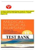 Test Bank for Medical-Surgical Nursing&colon; Concepts for Clinical Judgment and Collaborative Care &lpar;11th Edition by Ignatavicius&rpar; &ndash; Complete Chapters 1&ndash;65 &vert; Verified Exam Material