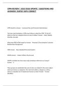 CPPA REVIEW &vert; 2025&sol;2026 UPDATE &vert; QUESTIONS AND ANSWERS &vert;RATED 100&percnt; CORRECT