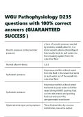 WGU Pathophysiology D235 questions with 100- correct answers &lpar;GUARANTEED SUCCESS &rpar;