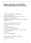 RELATIVITY CERTIFIED PRO &vert; 2025&sol;2026 UPDATE &vert; QUESTIONS AND ANSWERS &vert; SOLVED 100&percnt; CORRECT&period;