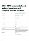 C851 - MAN commands latest updated questions with complete verified solutions&period;