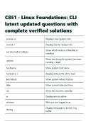 C851 - Linux Foundations CLI latest updated questions with complete verified solutions