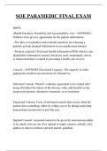 SOE PARAMEDIC FINAL EXAM QUESTIONS AND ANSWERS 2026