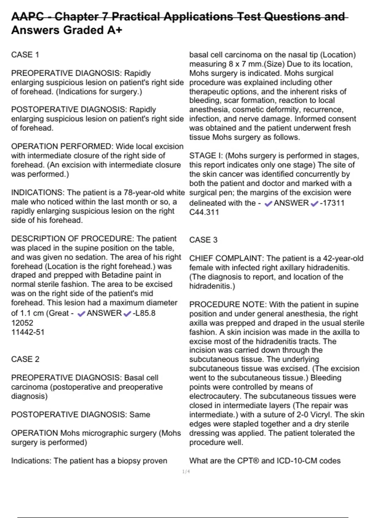 AAPC - Chapter 7 Practical Applications Test Questions and Answers ...