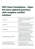 C851 Linux Foundations - Super Set latest updated questions with complete verified solutions&period;