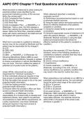 AAPC CPC Chapter 1 Test Questions and Answers