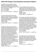 AAPC CPC Chapter 4 Test Questions and Answers Rated A