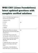 WGU C851 &lpar;Linux Foundations&rpar; latest updated questions with complete verified solutions