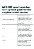 WGU C851 Linux Foundations latest updated questions with complete verified solutions&period;