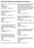 AAPC CPC Chapter 9 Test Questions and Answers