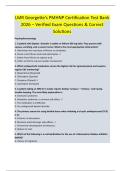 LMR Georgette&rsquo;s PMHNP Certification Test Bank  2026 &ndash; Verified Exam Questions & Correct  Solutions