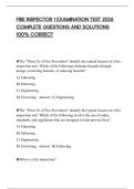 FIRE INSPECTOR 1 EXAMINATION TEST 2026  COMPLETE QUESTIONS AND SOLUTIONS  100&percnt; CORRECT