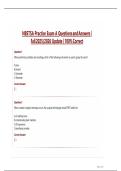  NBSTSA Practice Exam A Questions and Answers &vert;  Fall 2025&sol;2026 Update &vert; 100&percnt; Correct