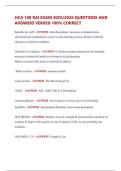 HCA 100 RAI EXAM 2025&sol;2026 QUESTIONS AND  ANSWERS VERIIED 100&percnt; CORRECT