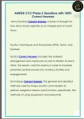 AMEDD CCC Phase 2 Questions with 100&percnt;  Correct Answers 