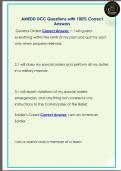 AMEDD DCC Questions with 100&percnt; Correct  Answers 