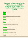 NURS 190 &sol; NURS190 Final  Exam &ndash; Physical Assessment &vert; WCU  &lpar;2026&sol;2027 Latest Update&rpar; &vert; 100&percnt;  Verified Questions & Answers &vert;  Grade A