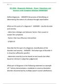 CD 469A - Diagnostic Methods - Exam 1 Questions and Answers with Complete Solutions UPDATED&excl;&excl;&excl;&period;