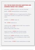 HCA 100 RAI EXAM 2025&sol;2026 QUESTIONS AND  ANSWERS VERIIED 100&percnt; CORRECT 