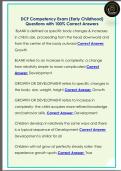 DCF Competency Exam &lpar;Early Childhood&rpar;  Questions with 100&percnt; Correct Answers