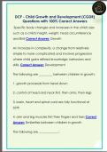 DCF - Child Growth and Development &lpar;CGDR&rpar;  Questions with 100&percnt; Correct Answers 
