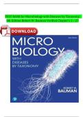 Test Bank for Microbiology with Diseases by Taxonomy (6th Edition by Robert W. Bauman) – Verified Chapters 1–27 | Complete 2025/2026 Guide