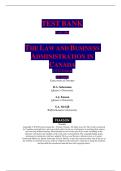 TESTBANK For The Law and Business Administration in Canada 15th Edition by Smyth