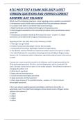 ATLS &lpar;Advanced Trauma Life Support&rpar; POST TEST 4 EXAM 2026-2027 LATEST VERSION QUESTIONS AND VERIFIED CORRECT ANSWERS JUST RELEASED  