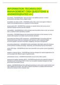 INFORMATION TECHNOLOGY MANAGEMENT C954 QUESTIONS & ANSWERS&lpar;RATED A&plus;&rpar;