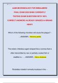 AAMI MICROBIOLOGY FOR EMBALMERS  FINAL EXAM 2026 BANK CURRENTLY  TESTING EXAM QUESTIONS WITH 100&percnt;  CORRECT ANSWERS &sol;ALREADY GRADED A&plus;&sol;BRAND  NEW&excl;&excl;&excl;