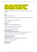 C954 - WGU - PRE-ASSESSMENT&colon; INFORMATION TECHNOLOGY MANAGEMENT CORRECT 100&percnt;