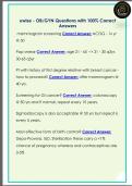 uwise - OB&sol;GYN Questions with 100&percnt; Correct  Answers 