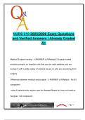 NURS 210 Exam Review &lpar;100&plus; Qs&rpar; &ndash; Med-Surg Nursing&comma; Documentation&comma; Diabetes&comma; Insulin Therapy &vert; 2025&sol;2026